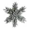 30" Pre-Lit Flocked Snowflake Artificial Dunhill Fir Wreath With Pinecones